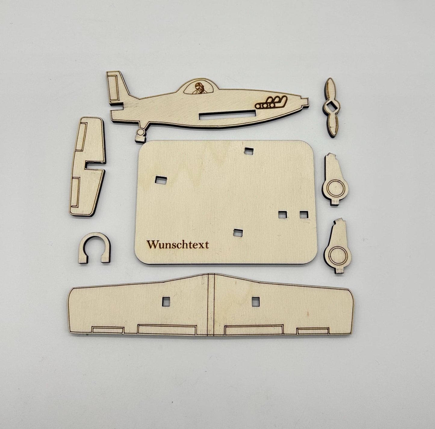 Personalisiertes Geldgeschenk Flugzeug aus Holz | Geschenk für Piloten, Flugbegeisterte | Geldschein-Halter für Flugschein, Rundflüge