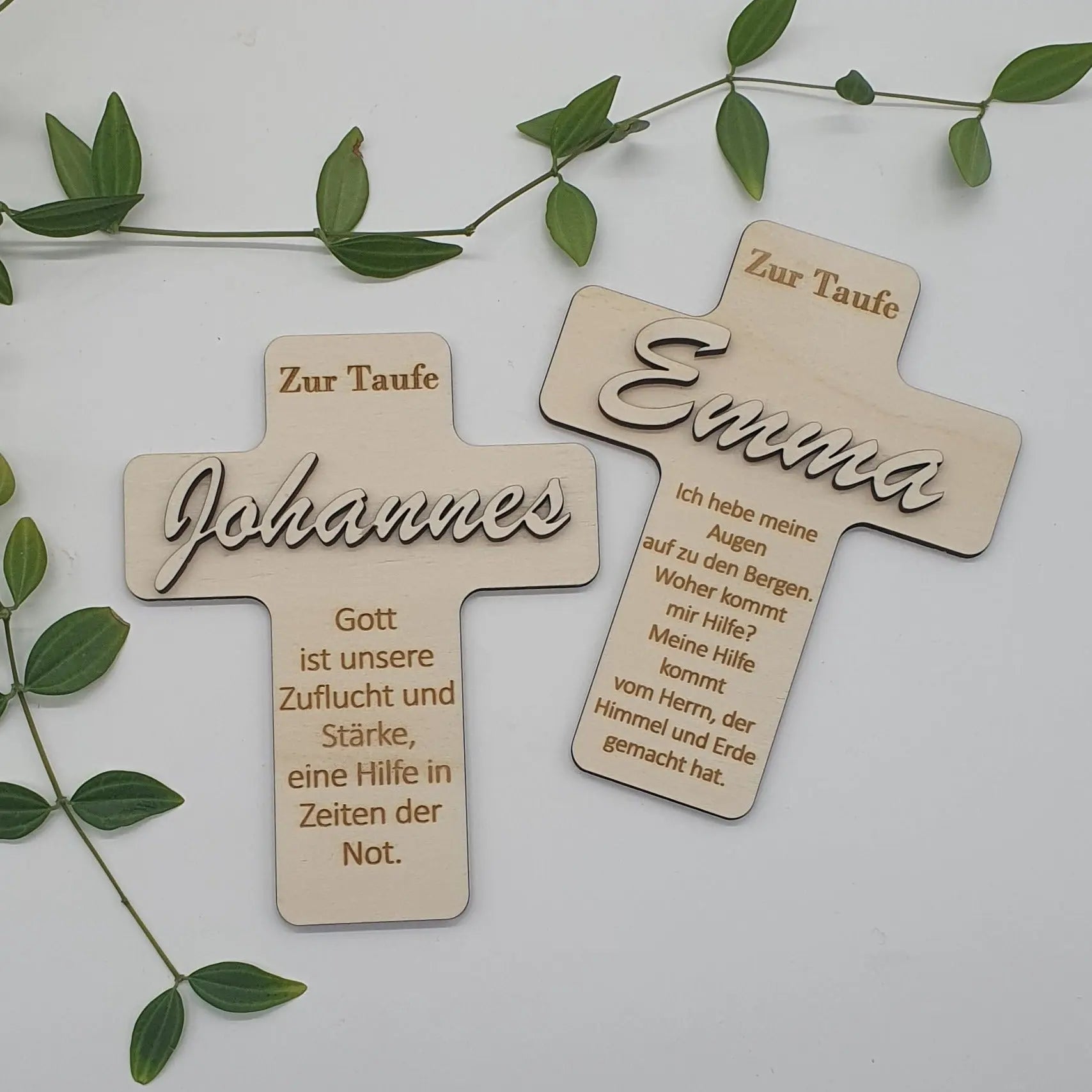 Personalisierbares Taufkreuz Schlicht KreativoBasteln
