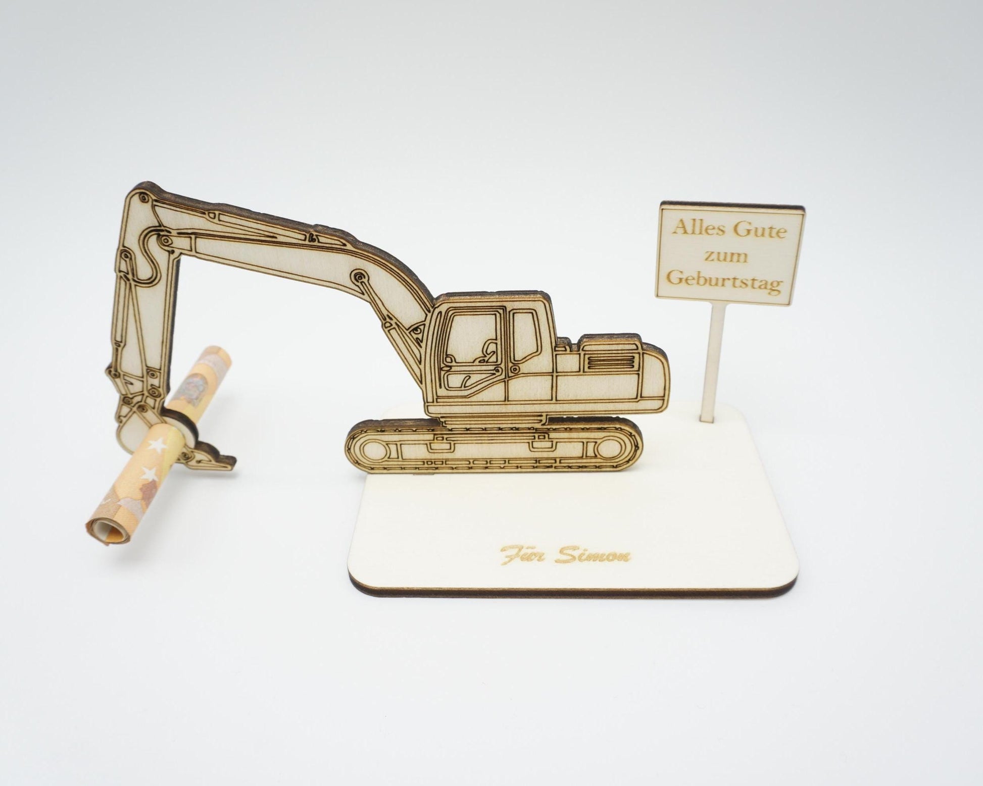 Holz Geldgeschenk Baustelle Geburtstag