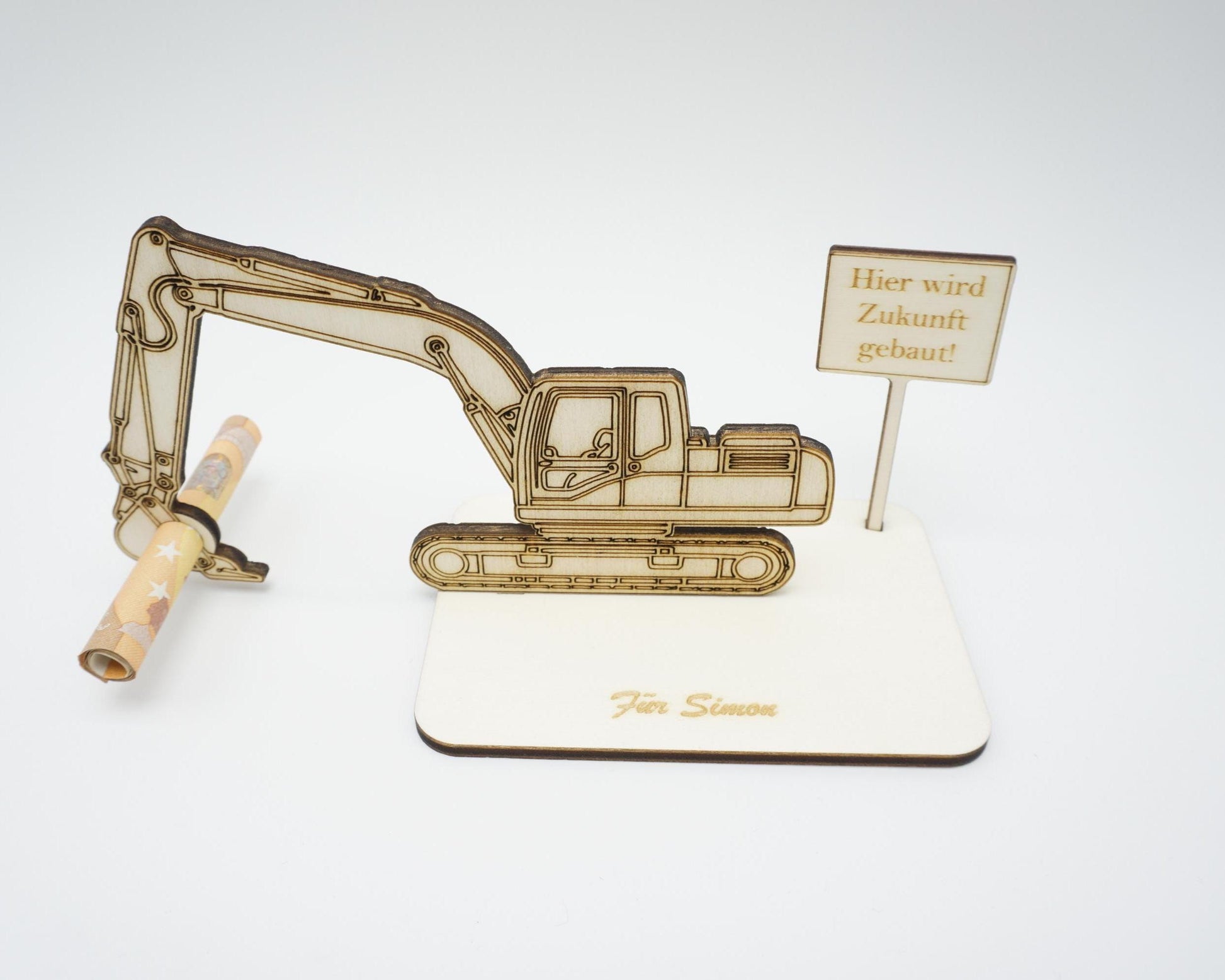 Personalisiertes Geschenk Mann Bagger