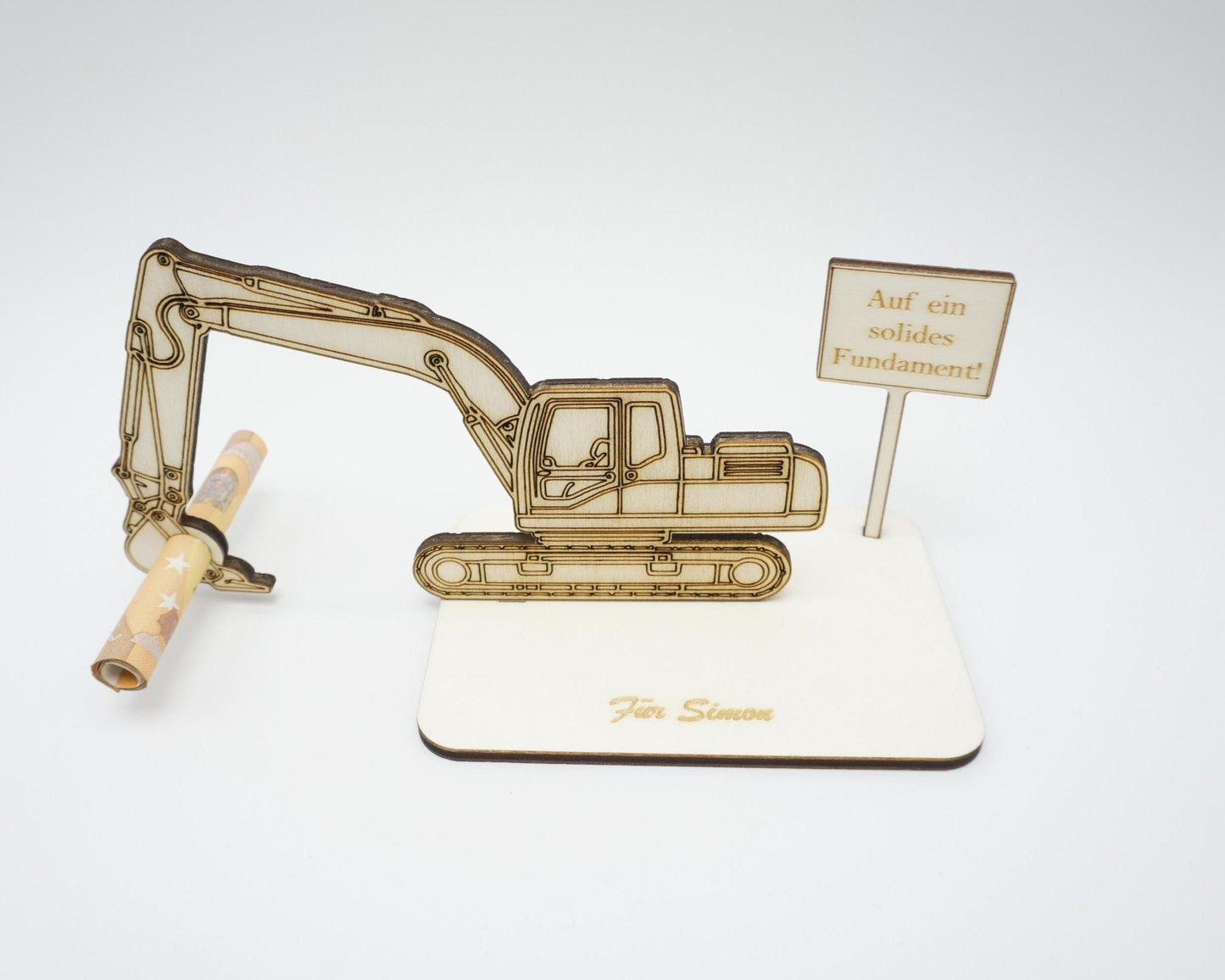 Detailaufnahme Holzstruktur Laser Gravur