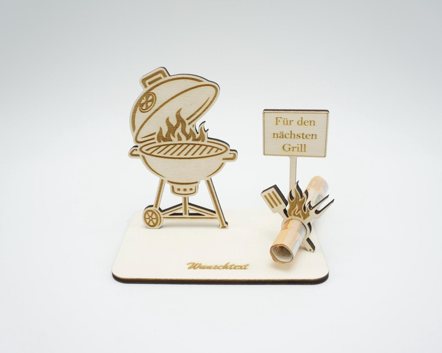 Geschenk für Grillliebhaber mit Wunschtext Schild