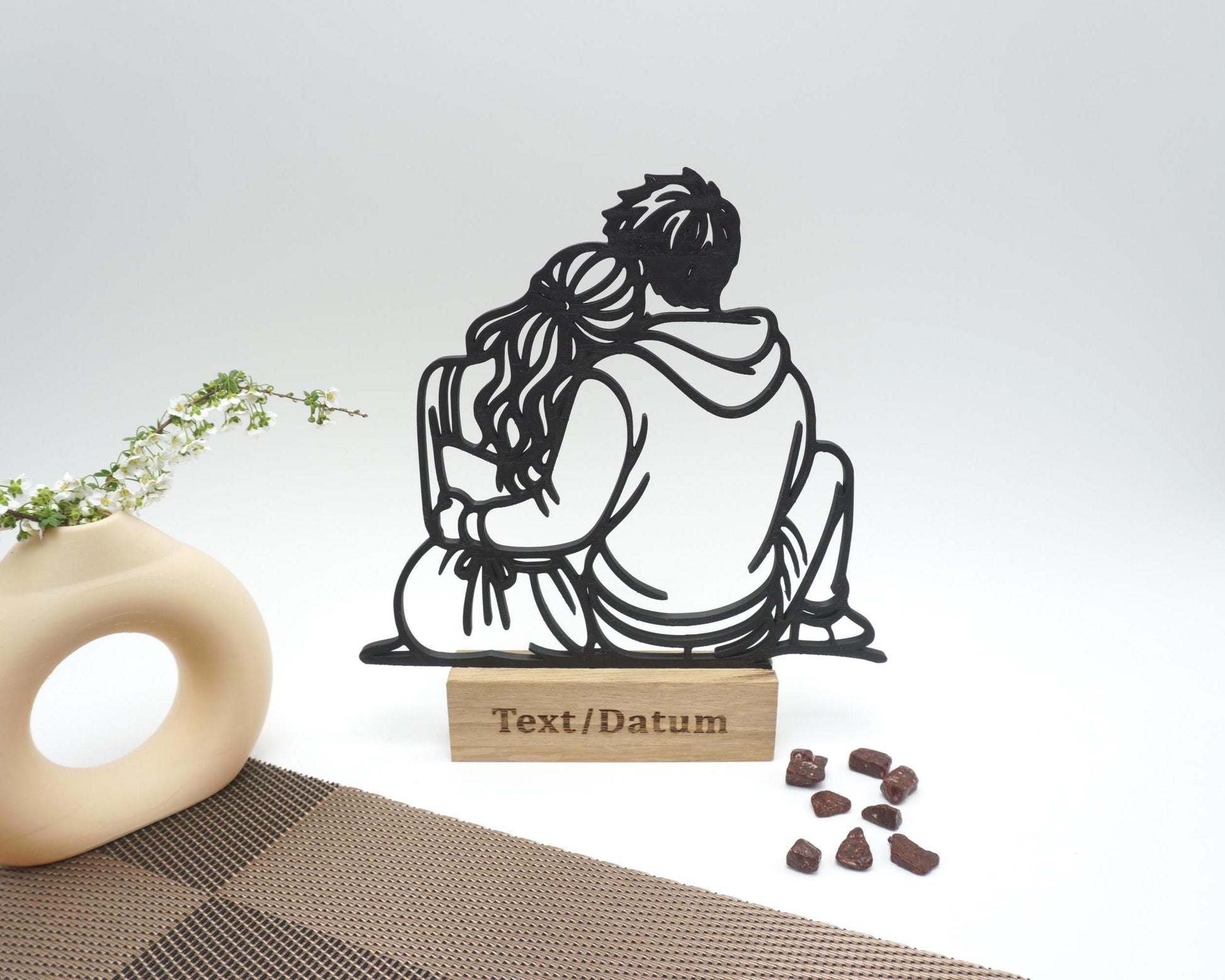 Geschenk für ihn Herz mit Name und Datum
