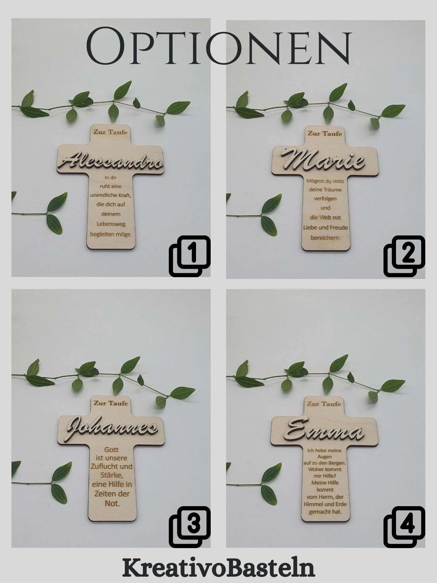 Personalisierbares Taufkreuz