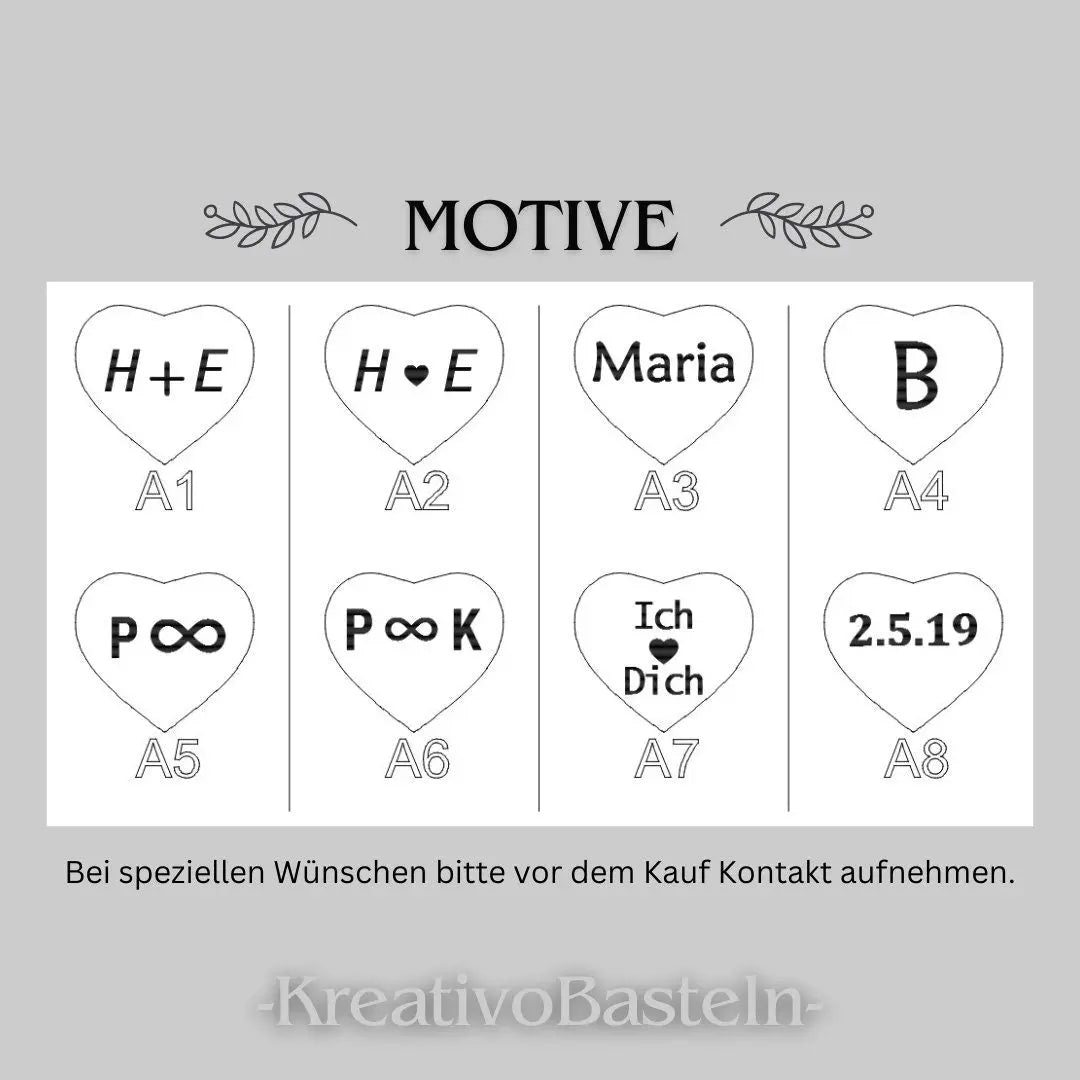 Personalisierte Kette mit Herz-Anhänger KreativoBasteln