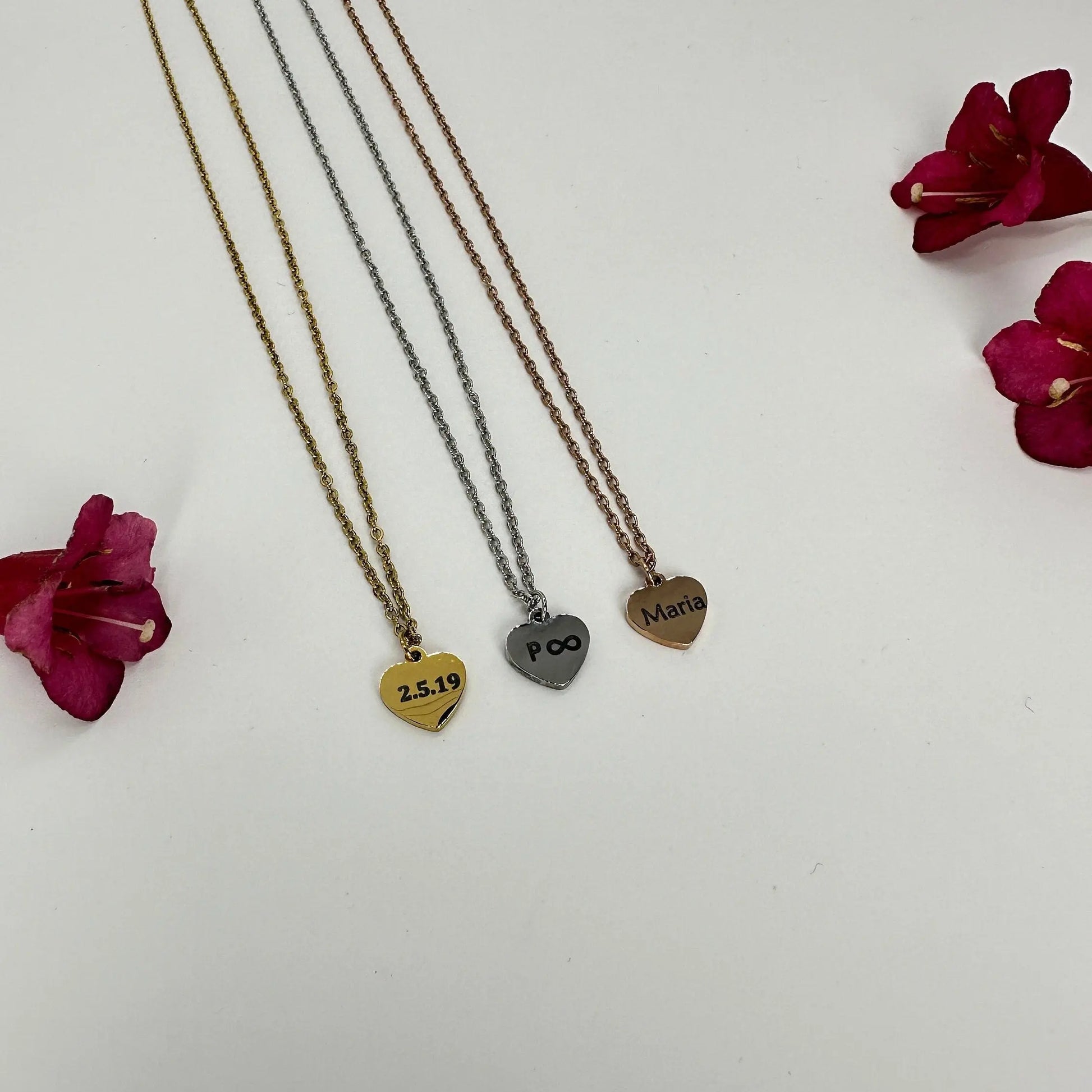 Personalisierte Kette mit Herz-Anhänger KreativoBasteln