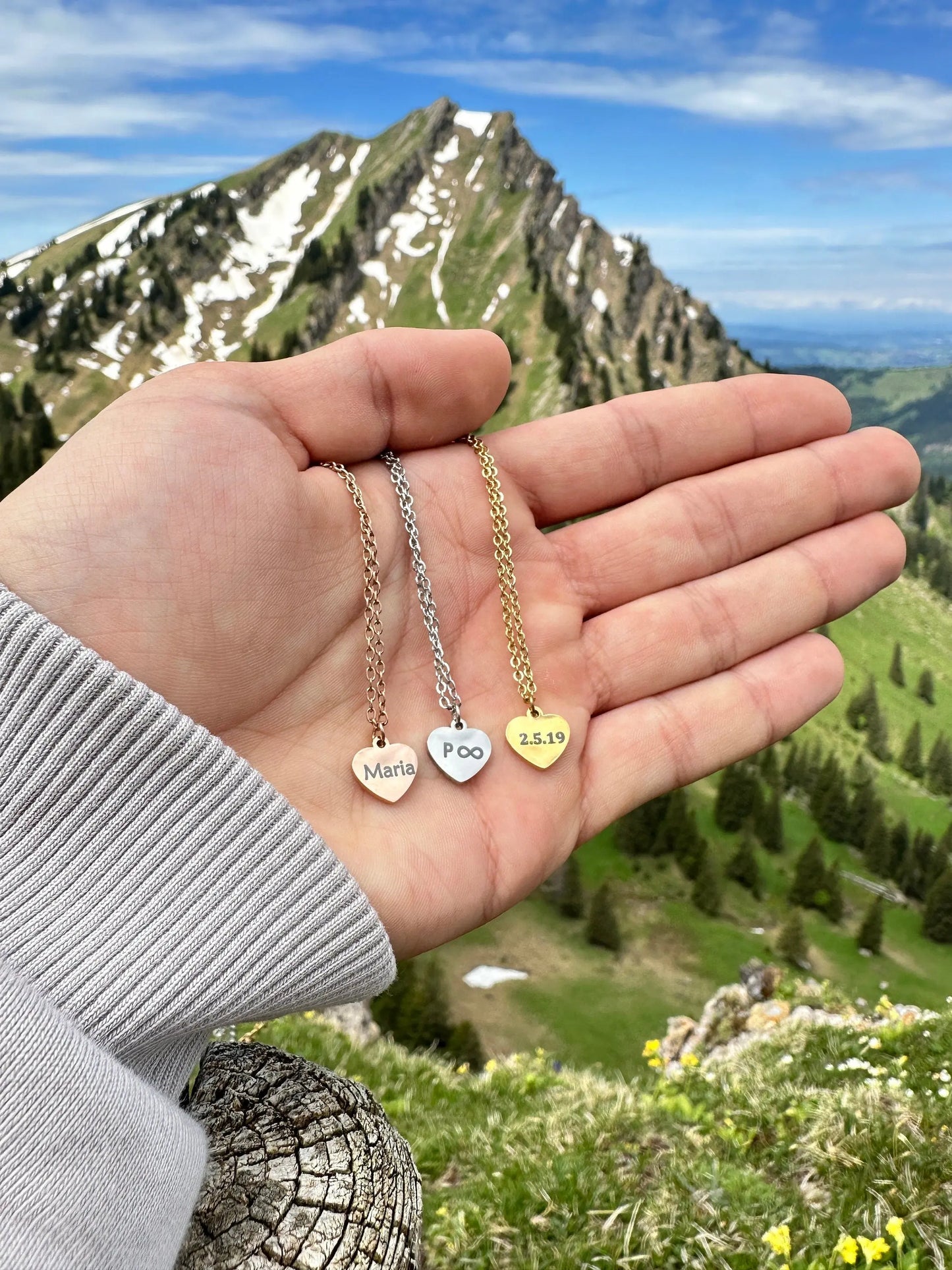 Personalisierte Kette mit Herz-Anhänger KreativoBasteln