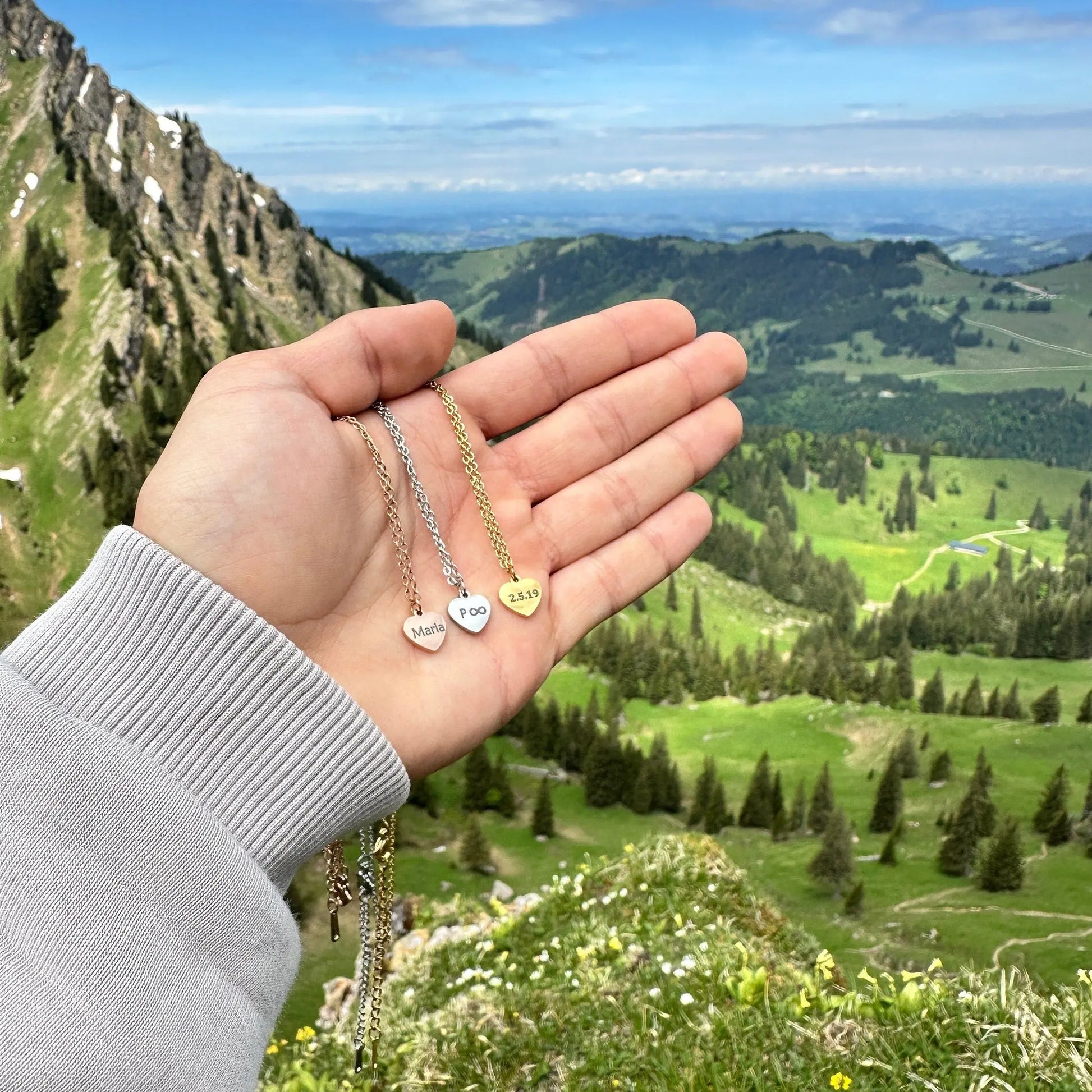 Personalisierte Kette mit Herz-Anhänger KreativoBasteln