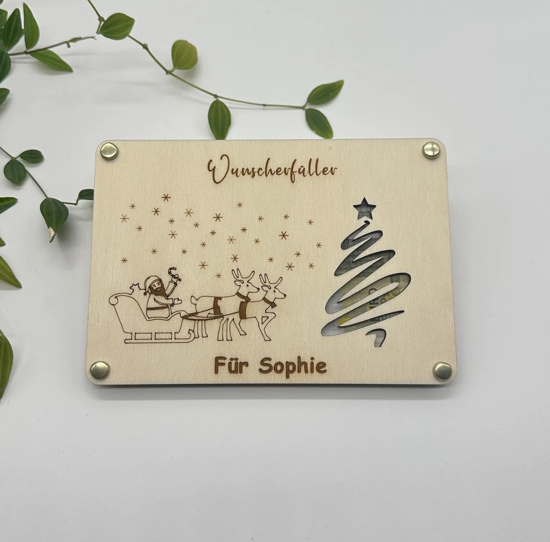 Geschenkidee um Geld zu verschenken - Wunscherfüller KreativoBasteln