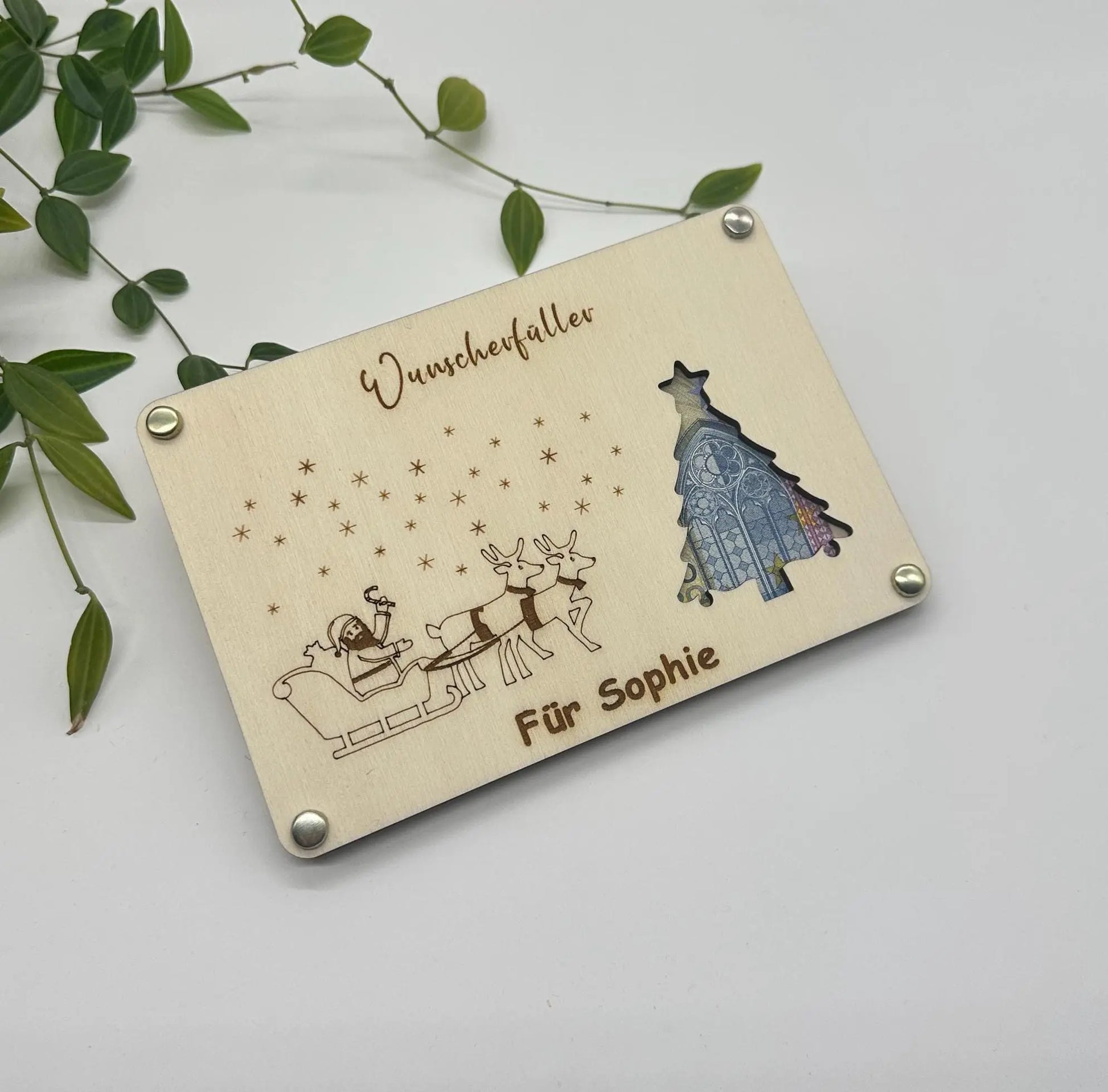Geschenkidee um Geld zu verschenken - Wunscherfüller KreativoBasteln