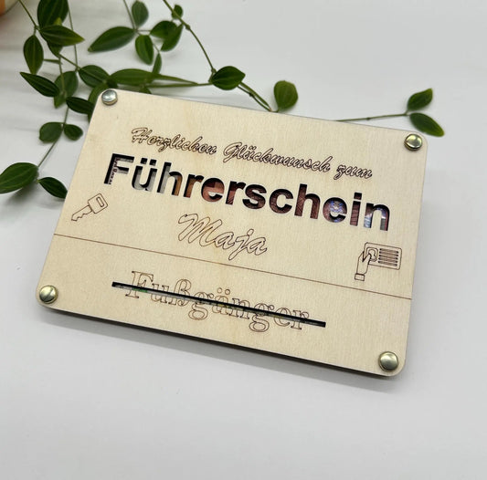 Personalisiertes Geldgeschenk zum Führerschein KreativoBasteln
