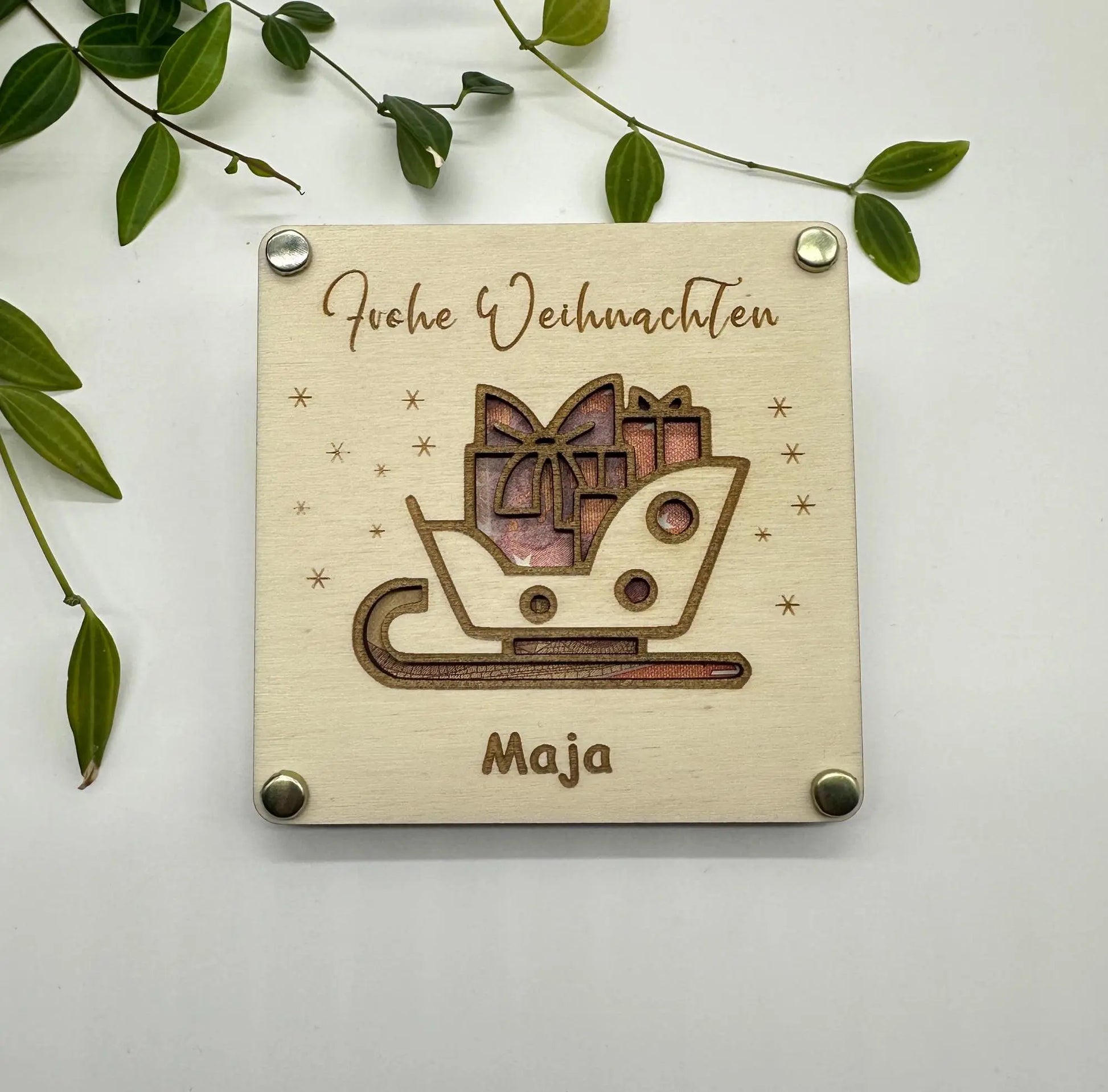 Schlitten mit Geschenken zum personalisieren KreativoBasteln
