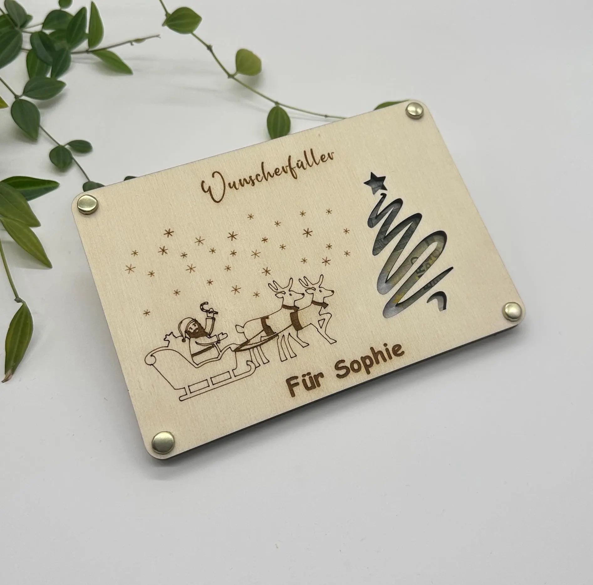 Geschenkidee um Geld zu verschenken - Wunscherfüller KreativoBasteln