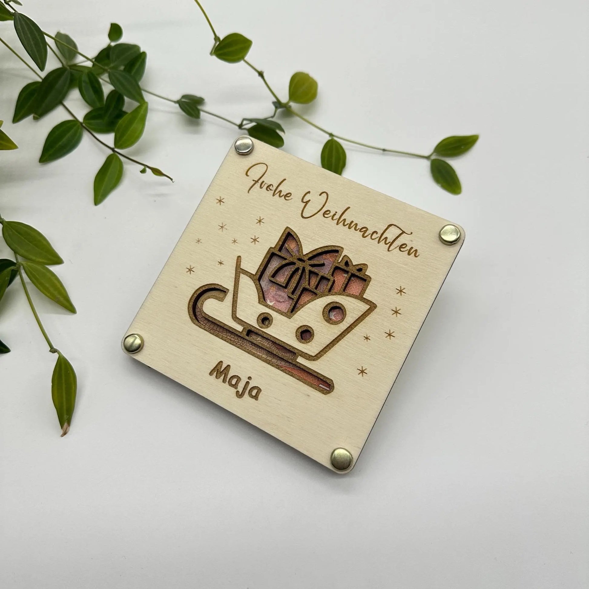 Schlitten mit Geschenken zum personalisieren KreativoBasteln