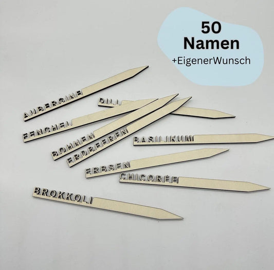 Personalisierte Pflanzenstecker aus Holz KreativoBasteln