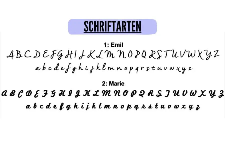 Personalisierte Namensschilder KreativoBasteln