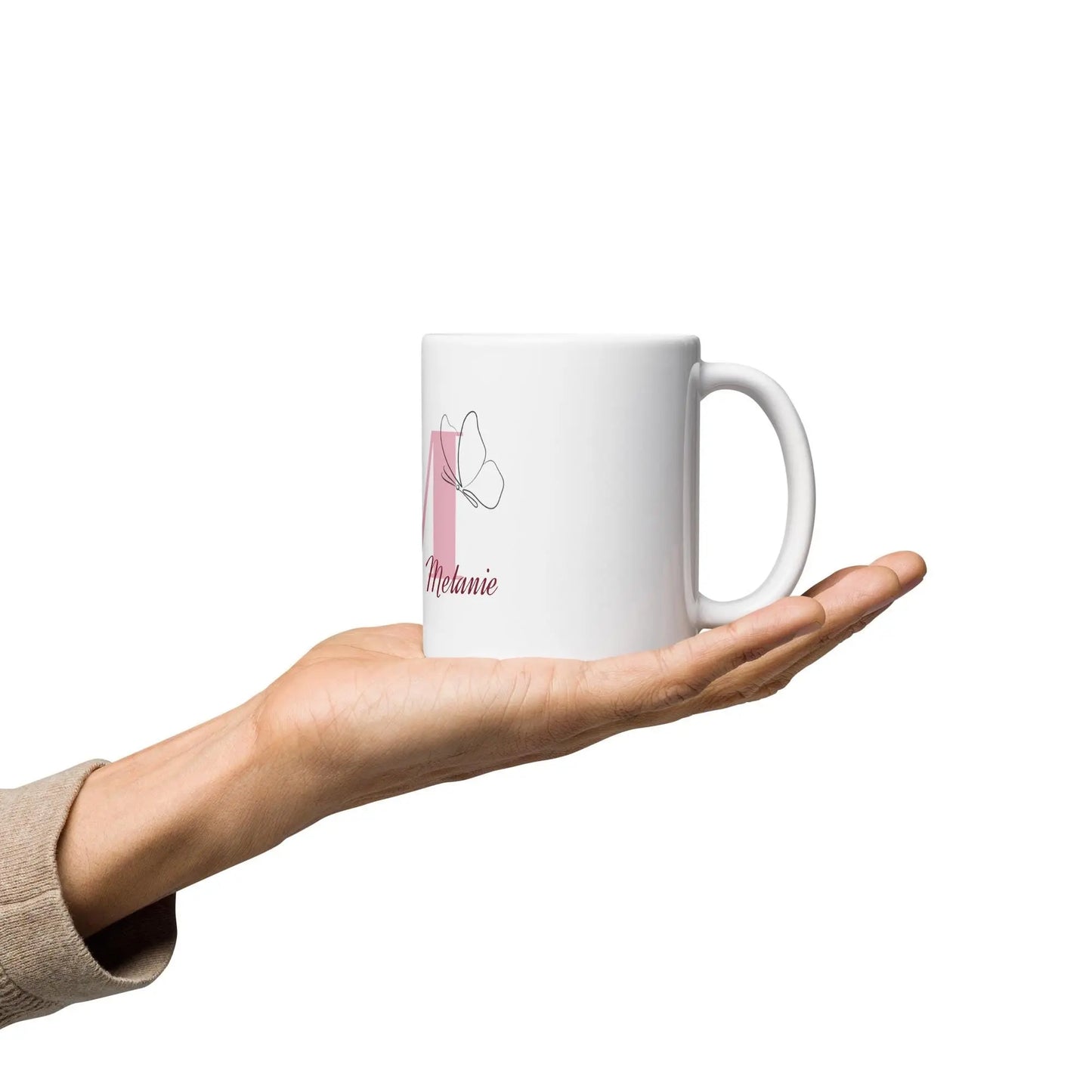 Personalisierte Tasse mit Initial & Name KreativoBasteln