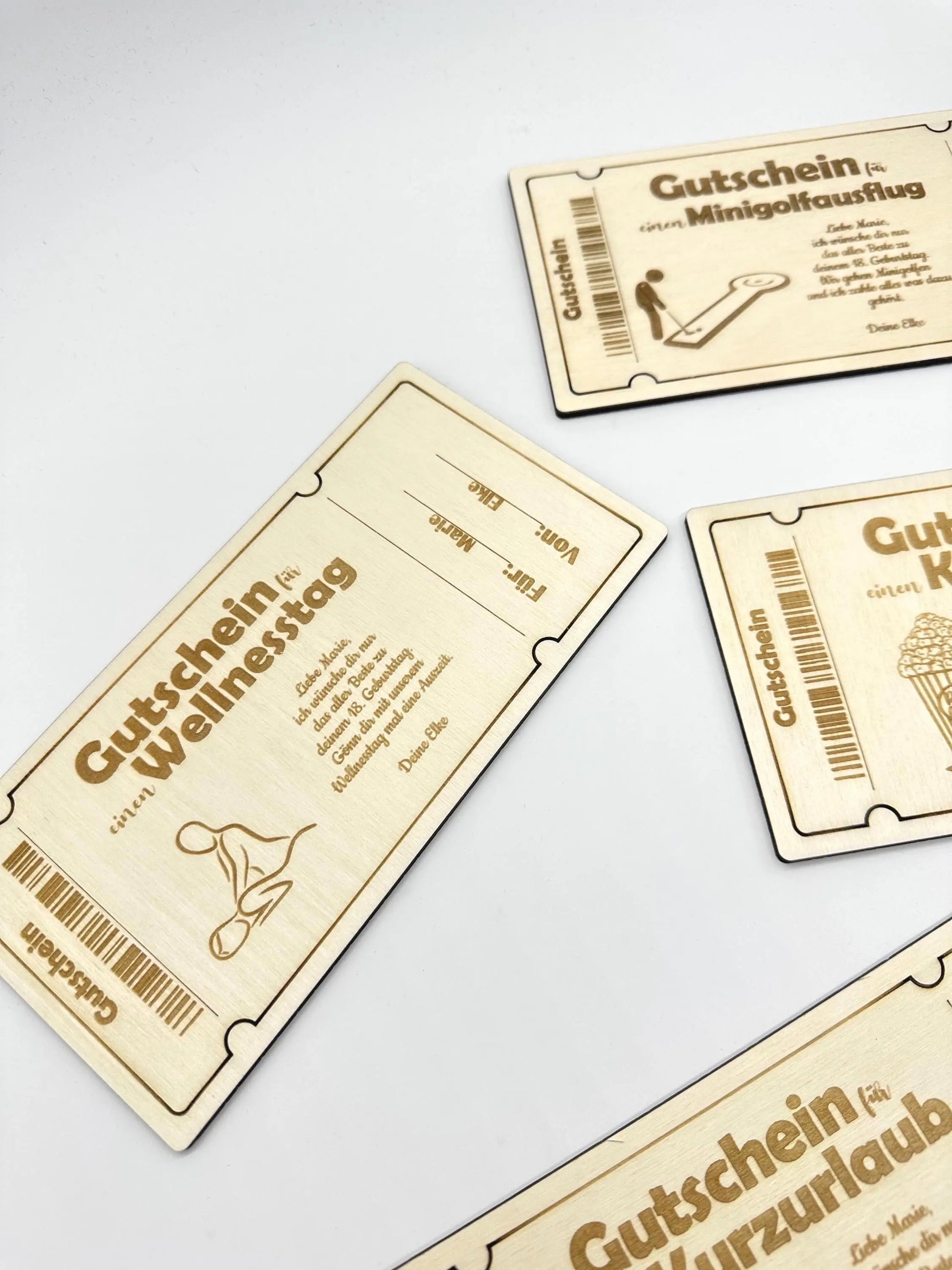 Voll personalisierbarer Holzgutschein KreativoBasteln
