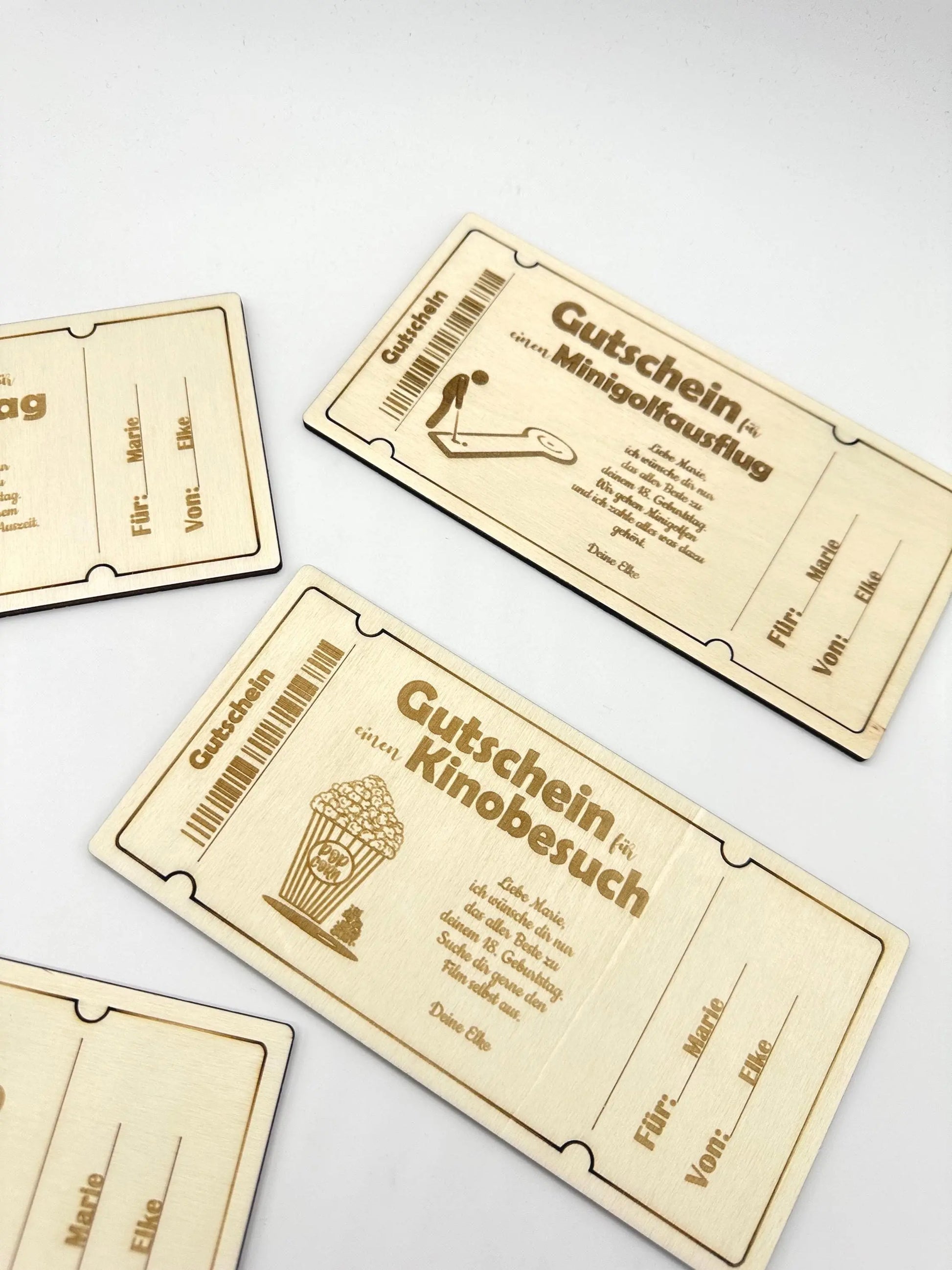 Voll personalisierbarer Holzgutschein KreativoBasteln