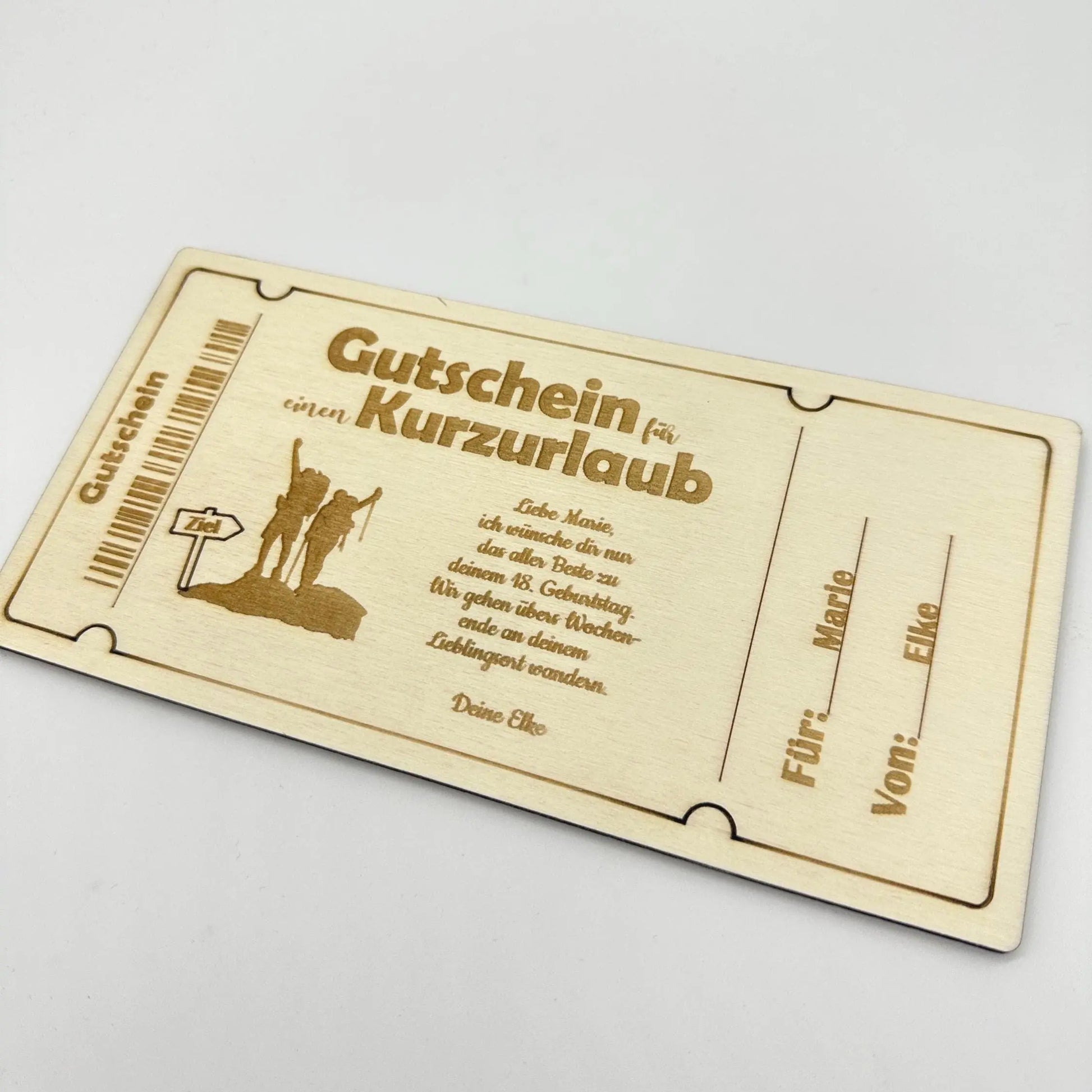 Holzgutschein Kurzurlaub KreativoBasteln