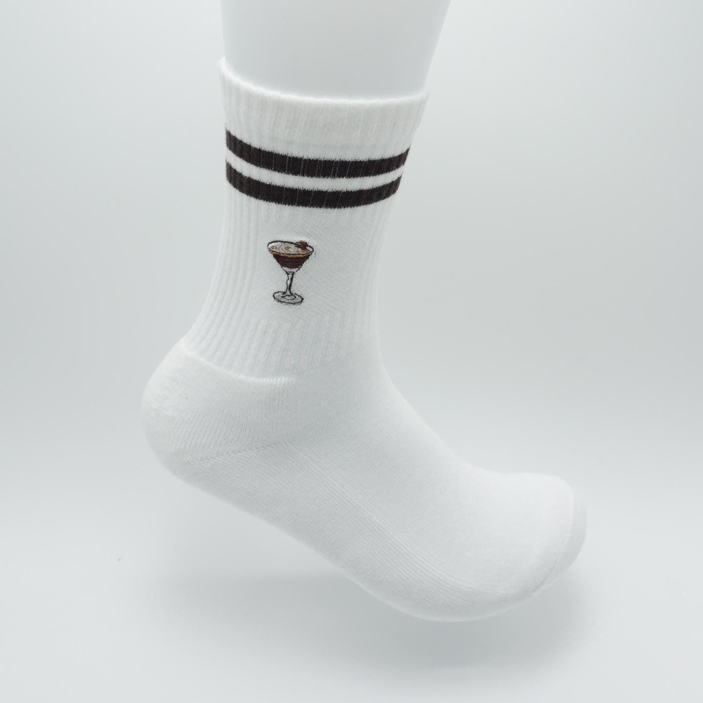 Espresso Martini Socken Damen – Cocktail Socken – Geschenk für Frauen – stylisch & hochwertig – Geburtstagsgeschenk – Bar-Socken – 35–42 KreativoBasteln