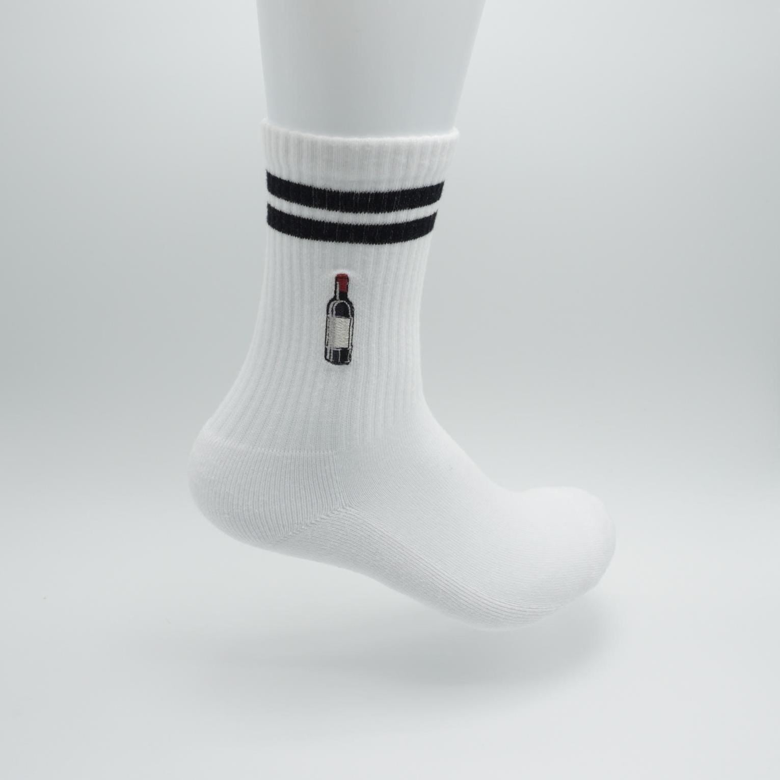 Wein Socken mit Weinflasche KreativoBasteln