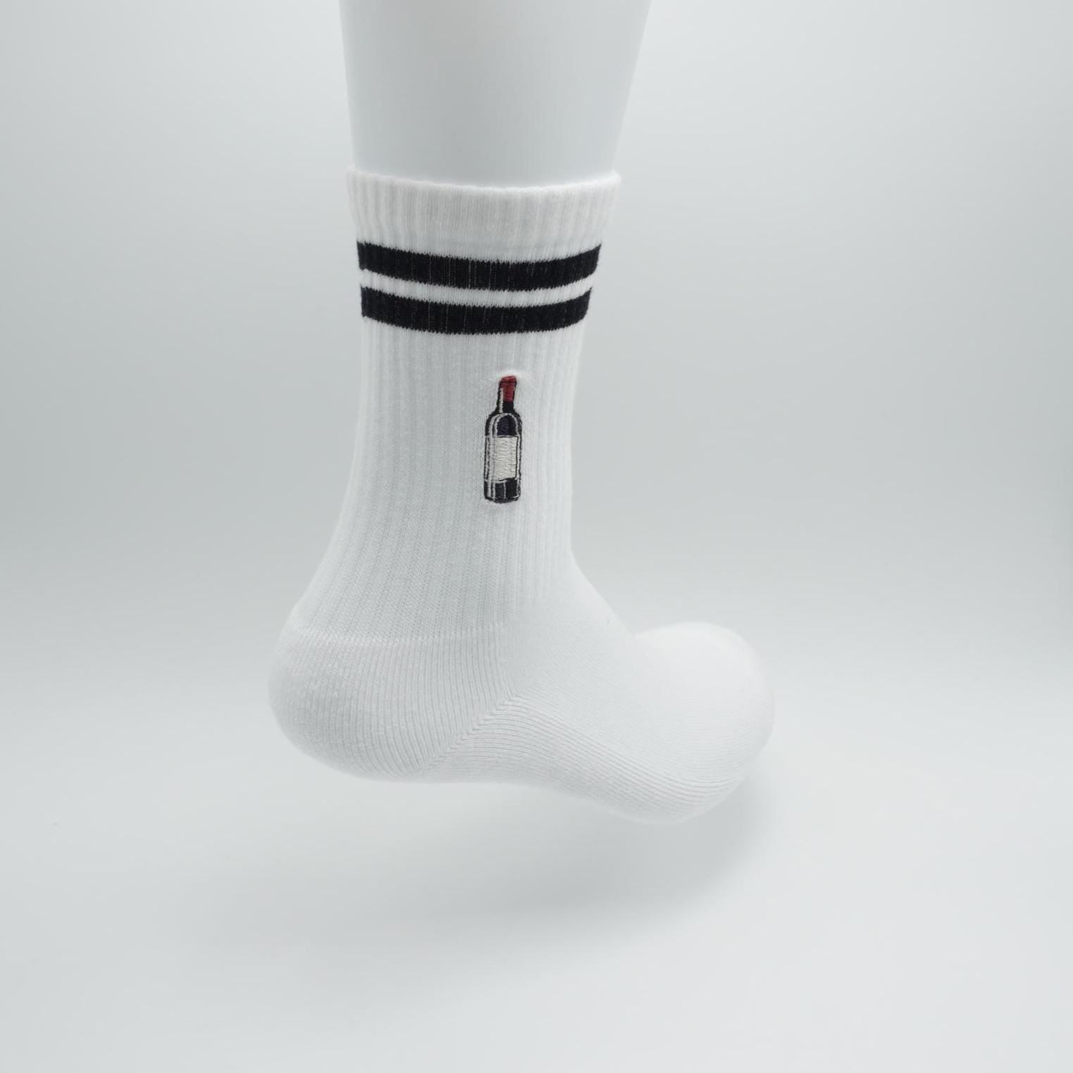 Wein Socken mit Weinflasche KreativoBasteln