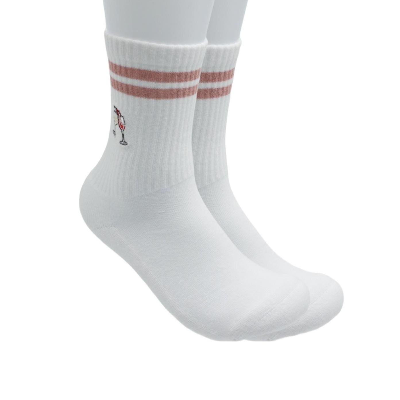 Wein Socken mit anstoßenden Weingläsern KreativoBasteln