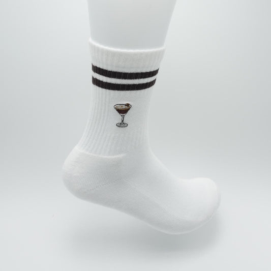 Espresso Martini Socken Damen – Cocktail Socken – Geschenk für Frauen – stylisch & hochwertig – Geburtstagsgeschenk – Bar-Socken – 35–42 KreativoBasteln