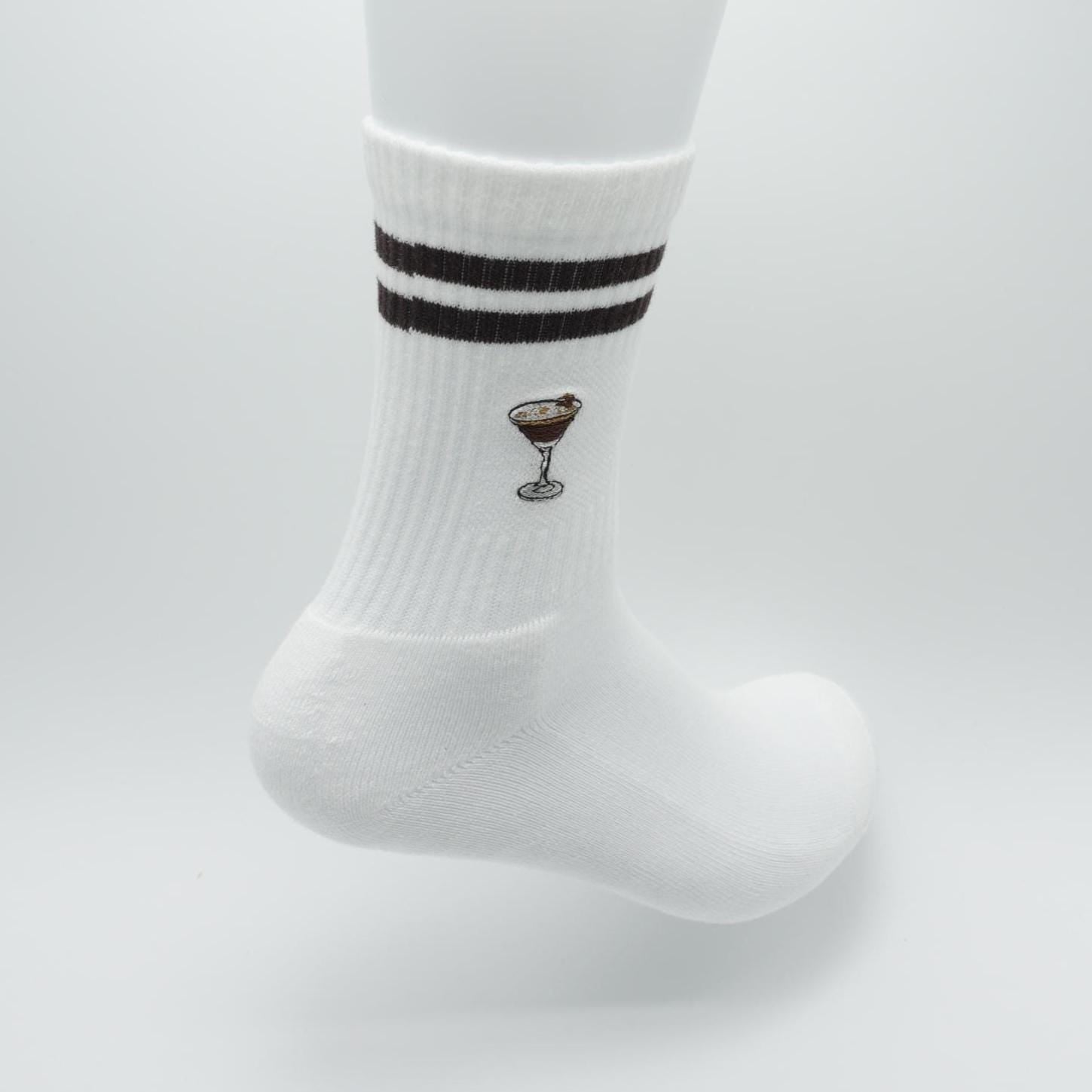 Espresso Martini Socken Damen – Cocktail Socken – Geschenk für Frauen – stylisch & hochwertig – Geburtstagsgeschenk – Bar-Socken – 35–42 KreativoBasteln