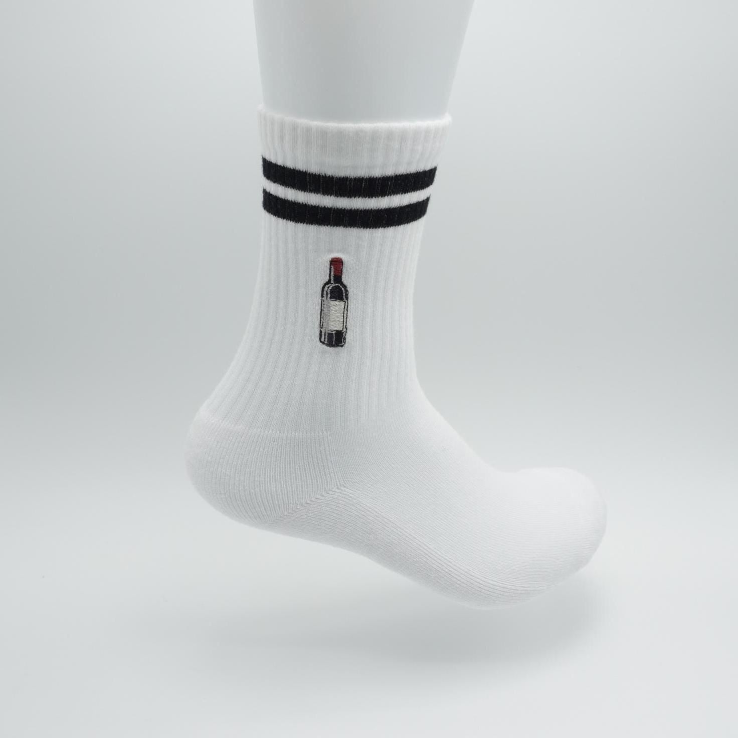 Wein Socken mit Weinflasche KreativoBasteln