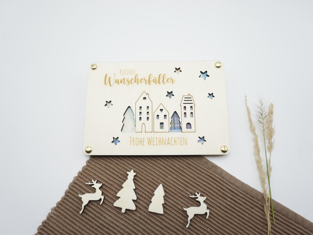Weihnachts-Wunscherfüller aus Holz – 4 Motive