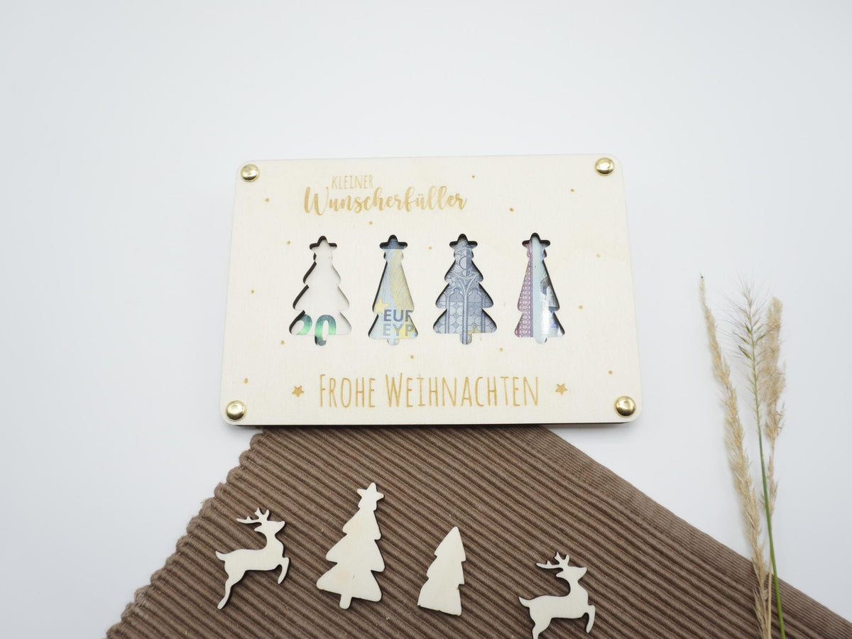 Weihnachts-Wunscherfüller aus Holz – 4 Motive