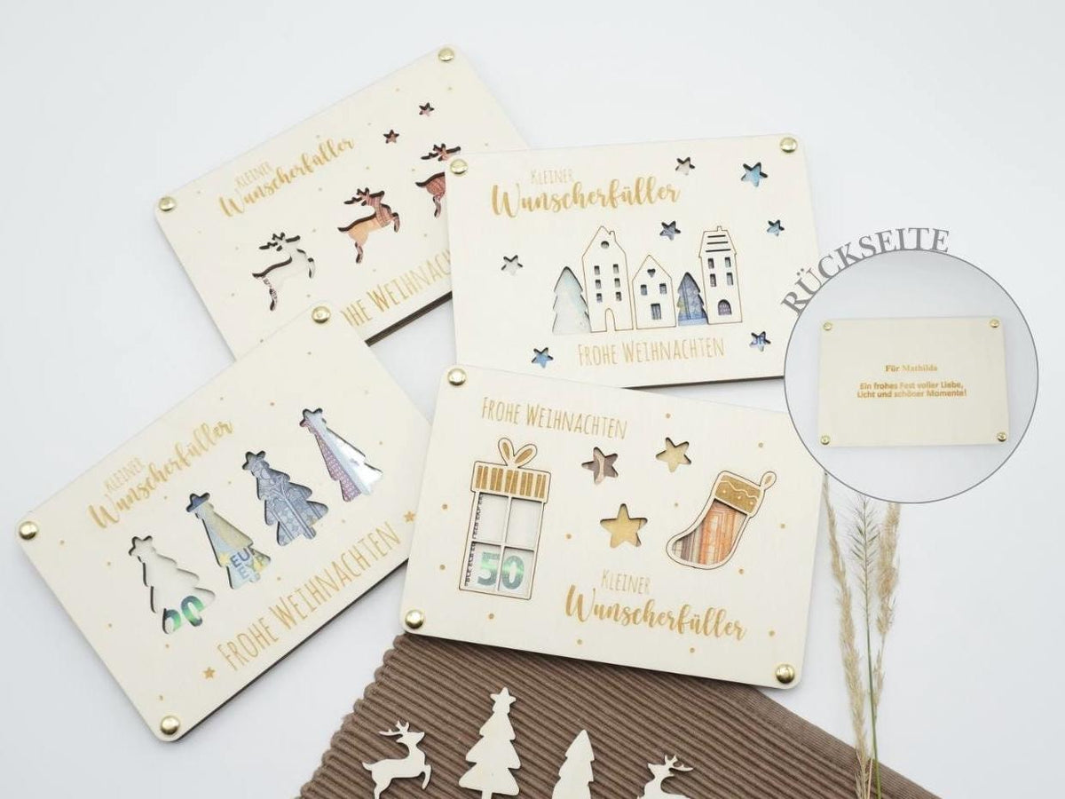 Weihnachts-Wunscherfüller aus Holz – Geschenk & Strumpf