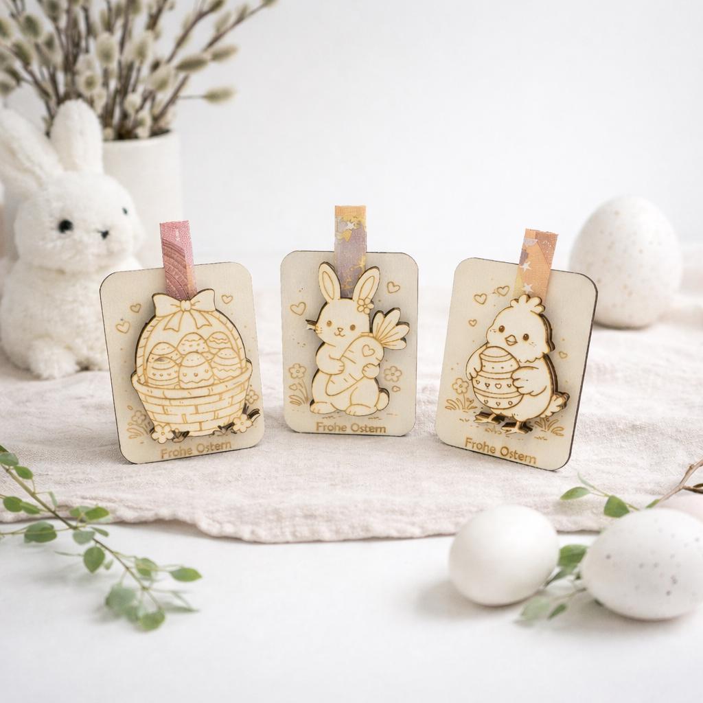 Oster-Geldgeschenk aus Holz
