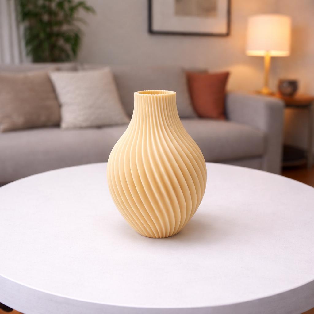 Spiralvase für Trockenblumen