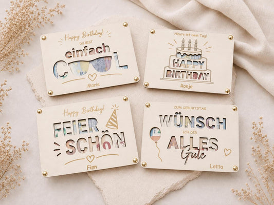 Geldgeschenk zum Geburtstag – 4 Motive