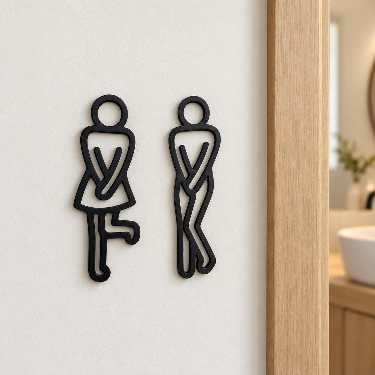 Toilettenschilder Mann & Frau