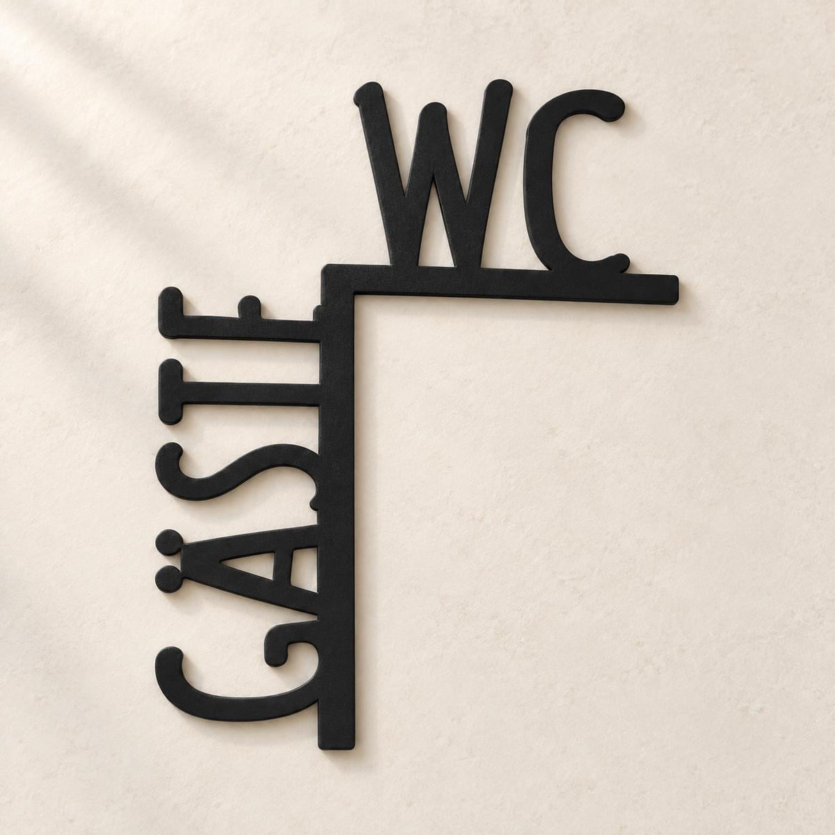 Türschild Gäste-WC für den Türrahmen
