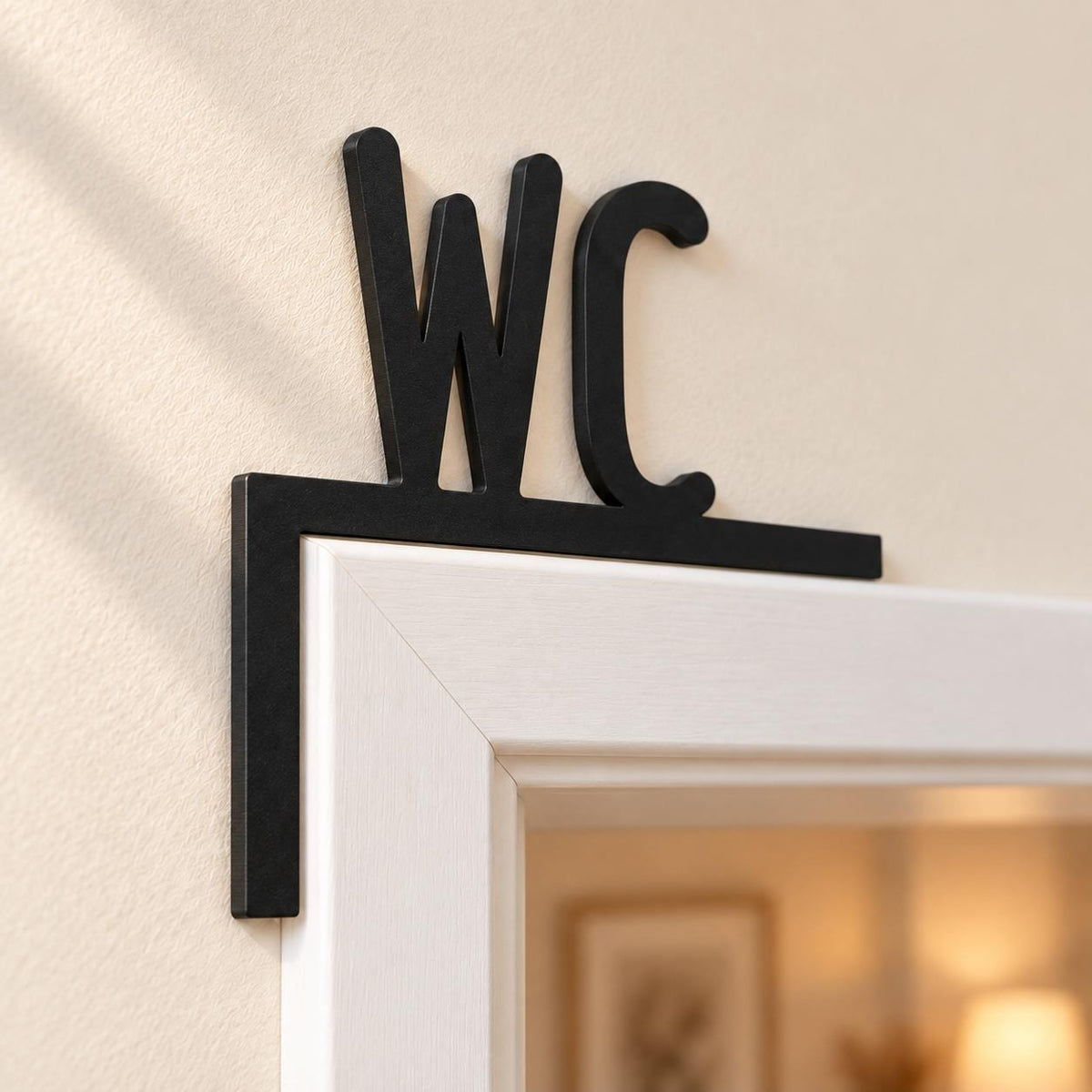 Türschild WC für den Türrahmen