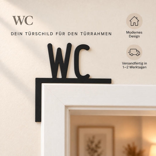 Türschild WC für den Türrahmen