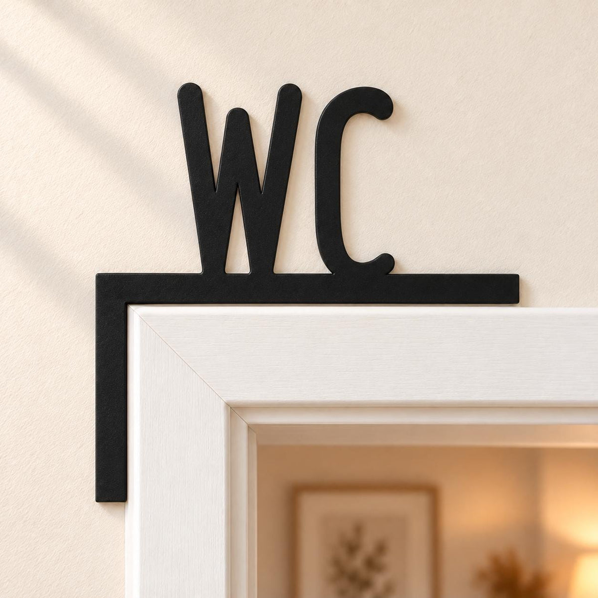Türschild WC für den Türrahmen