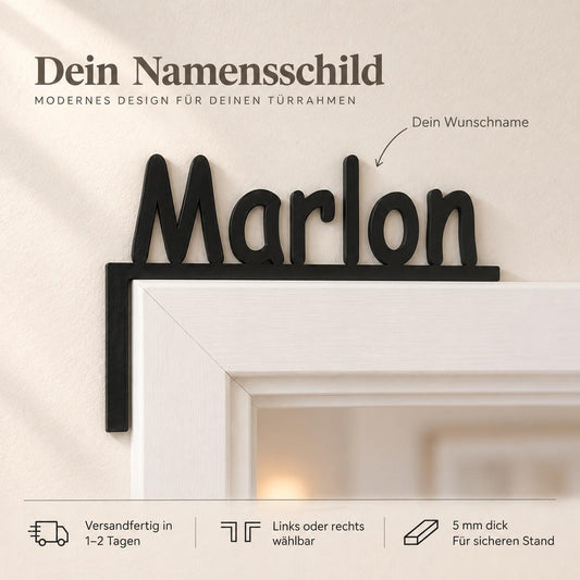 Türschild mit Namen für den Türrahmen