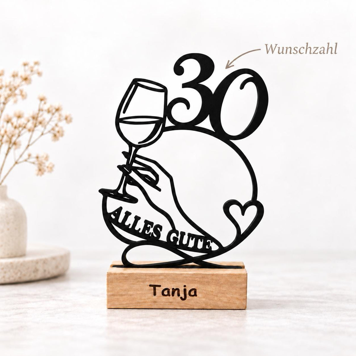 Geburtstagsdeko „Alles Gute“ mit Wunschzahl