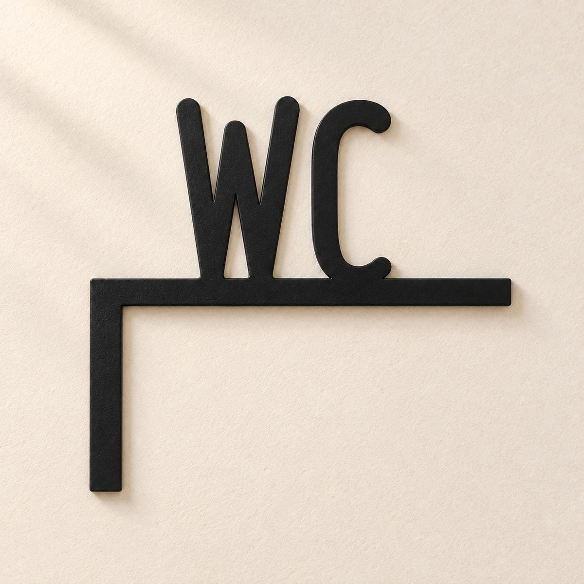 Türschild WC für den Türrahmen