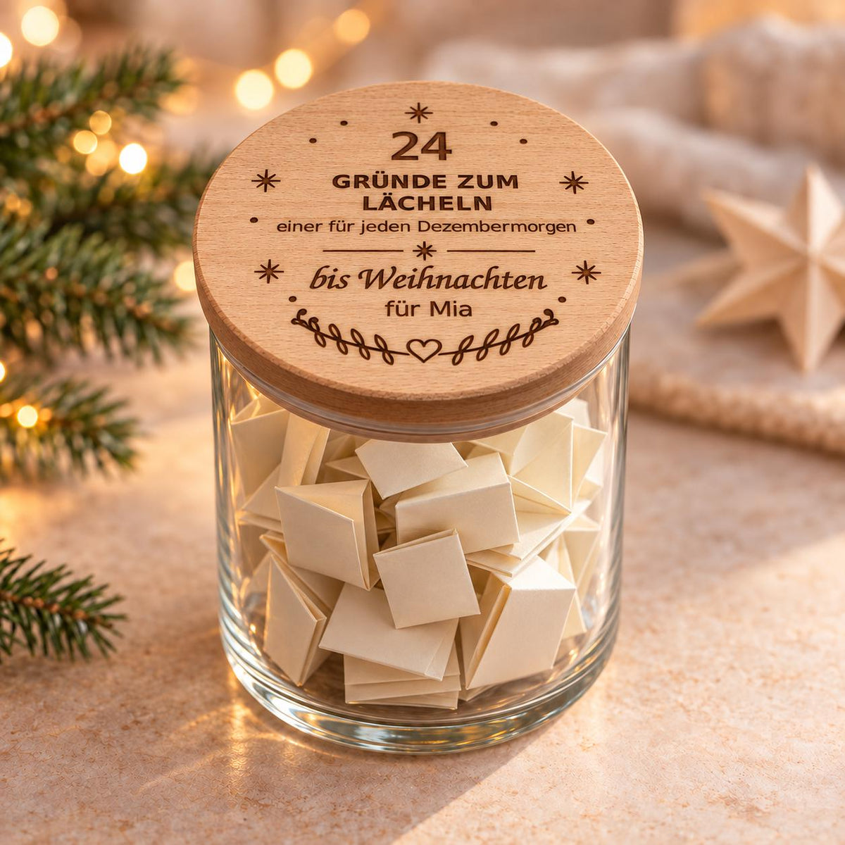 Adventskalender im Glas „24 Küsschen“