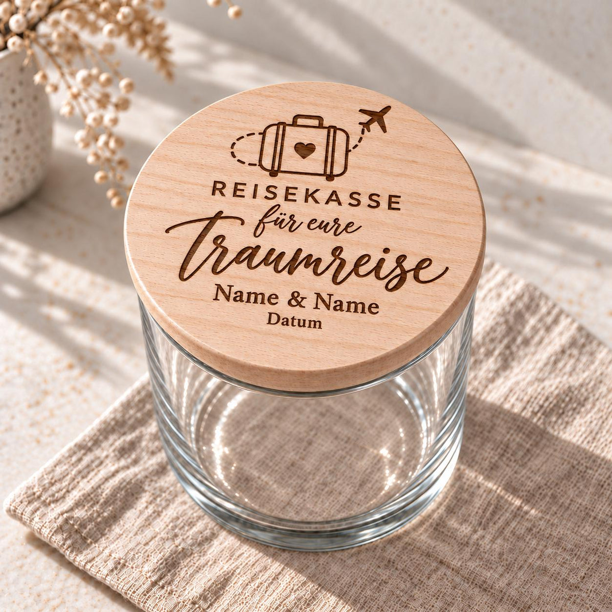 Reisekasse im Glas „Für eure Traumreise“