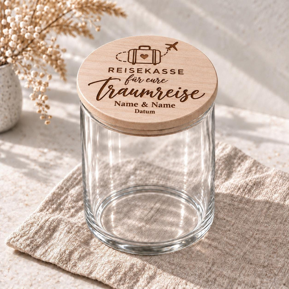 Reisekasse im Glas „Für eure Traumreise“