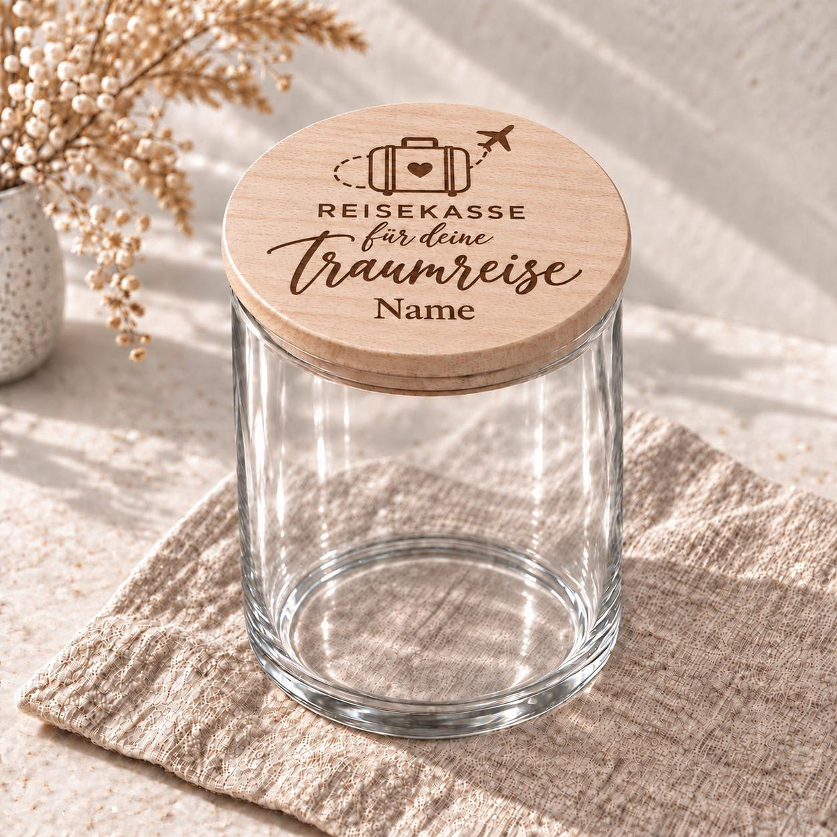 Reisekasse im Glas „Für deine Traumreise“
