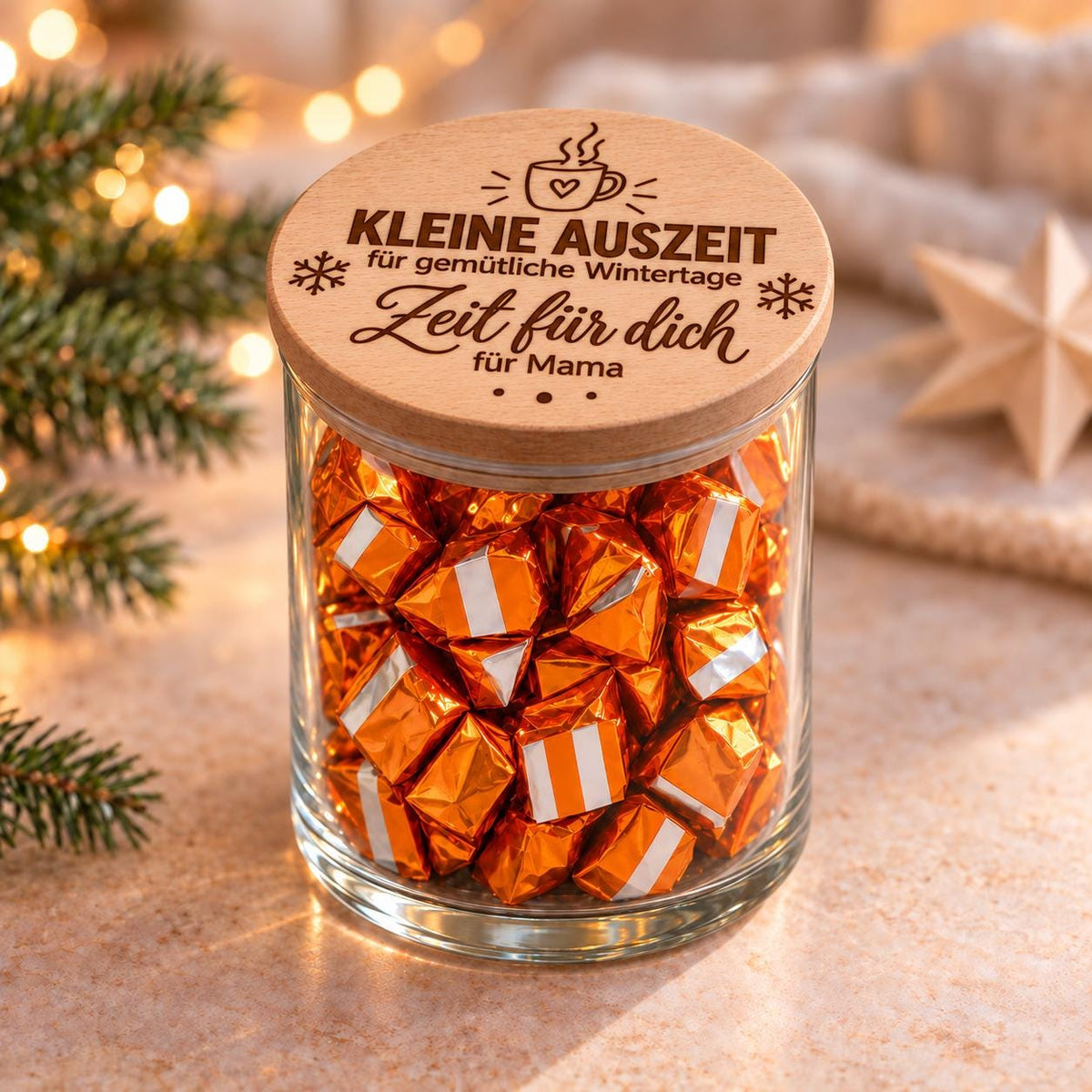 Weihnachtsglas mit Namen – 5 Motive